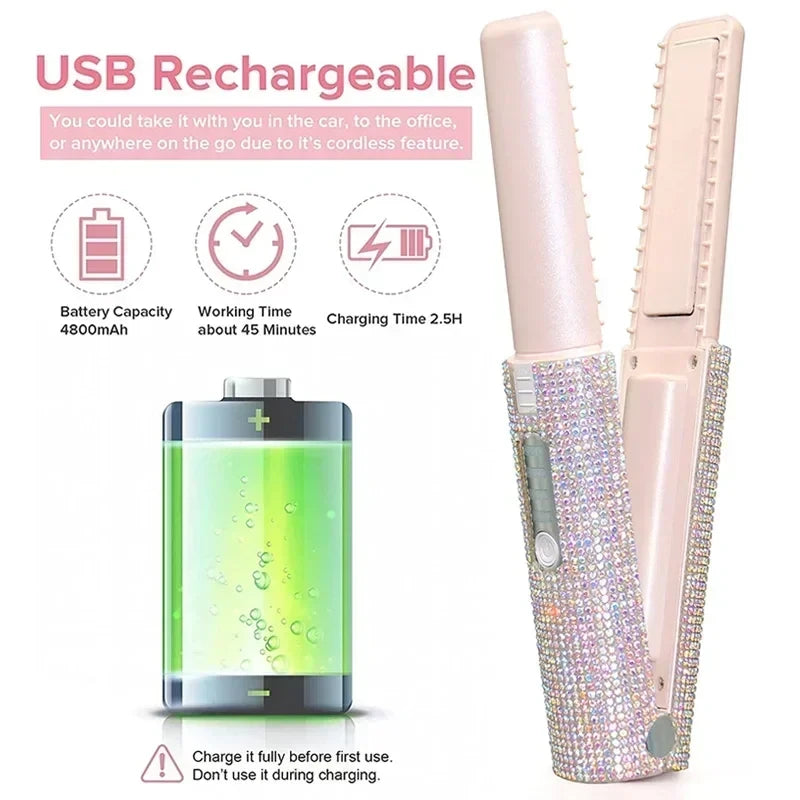 Wireless Hair Straightener Curler
