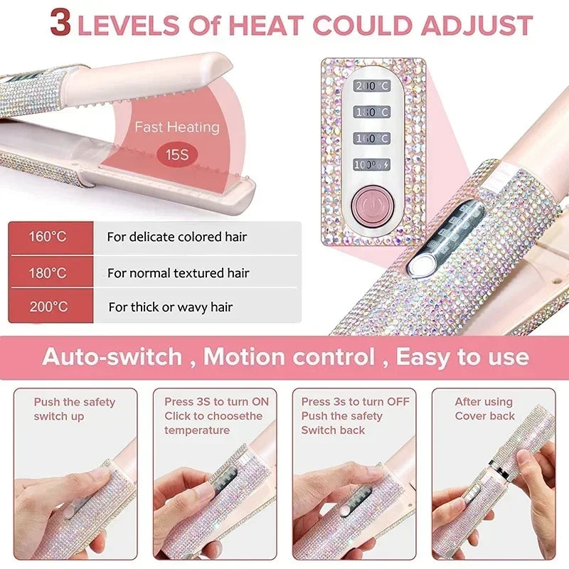Wireless Hair Straightener Curler